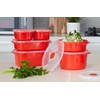 Decor Microsafe Decor Oblong Container with Rack, 1.6 Litre Capacity,