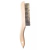 4 Row .006 Stainless Steel Brush w/Shoe style handle FREE SHIP USA