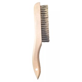 4 Row .006 Stainless Steel Brush w/Shoe style handle FREE SHIP USA