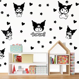 Vinyl Wall Art Decal - Kuromi - 7" x 9" Each - Trendy Cool Fun Anime Inspiring Design Sticker for Home Kids Room Playground Gaming Room Playroom Comics Storefront Decor