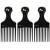 Comfort Axis Plastic Mini Comb and Lift Hair Pick, 3
