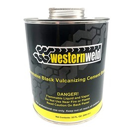 Western Weld Flammable Black Vulcanizing Cement W/Brush, (WCH 03)