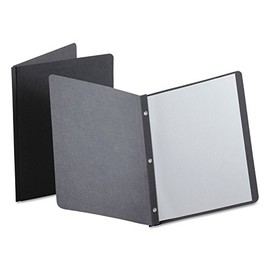 Oxford 52506 Report Cover, 3 Fasteners, Panel and Border Cover, Letter, Black, 25/Box