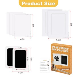 Henyopet Paw Print Kit for Dogs - Extra-Large Clean Touch Dog Paw Print Kit, Mess-Free Baby Footprint Kit Inkless Hand and Footprint Kit, Dog Nose Print Kit DIY Gift for Dog Lover for Puppy & Newborn