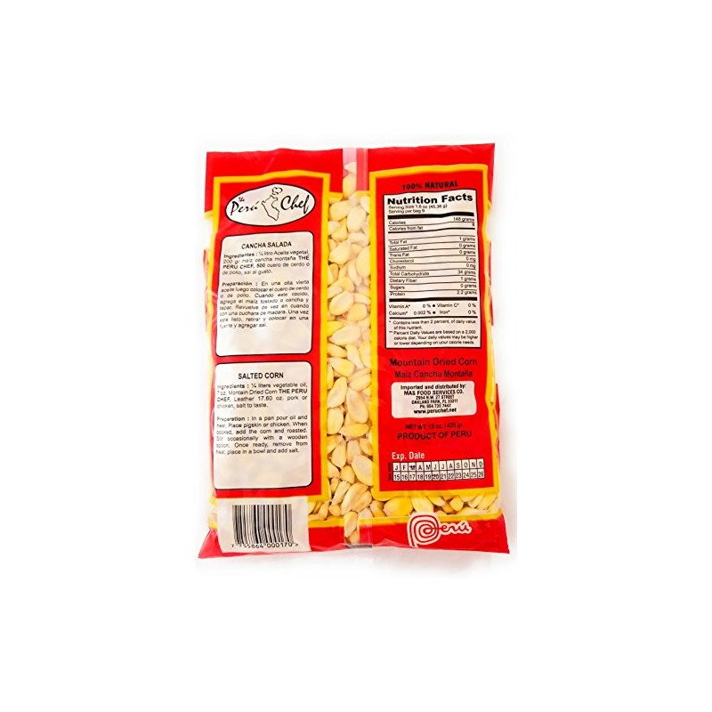 The Peru Chef Maiz Chulpe (Chulpe Corn) Product of Peru