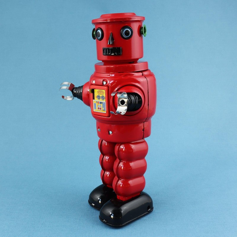 Superfreak Robot - Mechanical Roby Robot - Red - Tin