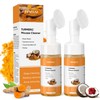 femani 2pcs Glow Wash Turmeric Face Wash With Brush, Deep