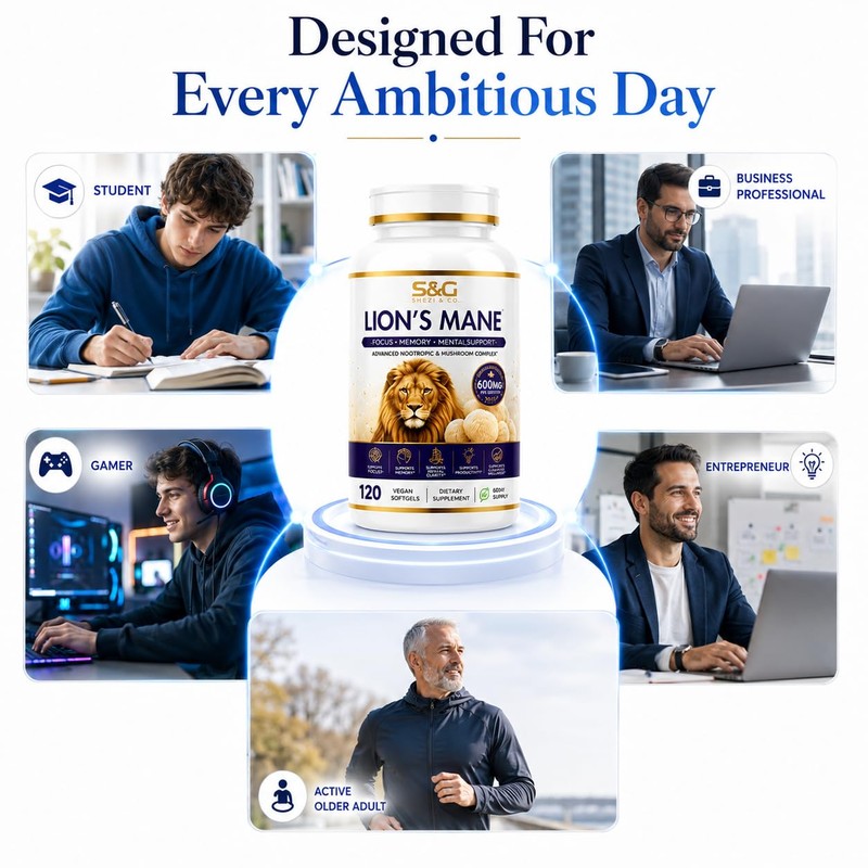 Lions Mane Mashrrom 6000mg Softgels – Focus, Memory & Cognitive