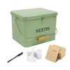 Xbopetda Seed Storage, Metal Seed Box with Safety Lock &