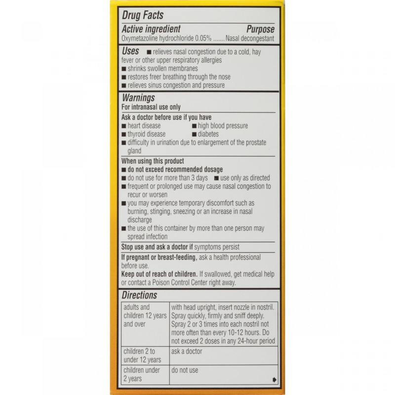 Dristan 12-Hour Nasal Spray 0.50 oz (Pack of 5)