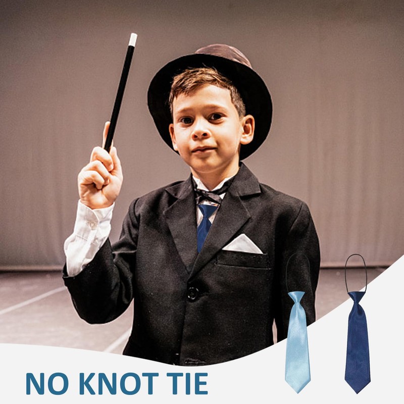 IDNVFY 2 small children's tie, short elastic tie, performance costume