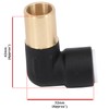 SPARES2GO 15mm x 10mm Push Fit Radiator Valve Black Reducing