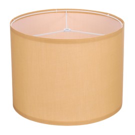 YOKIVE 1Set Drum Lamp Shades for Table Lamps, 13"x13"x10" Linen Lampshade Easy Assembly Lamp Shade(Spider Fitter) for Table Lamps Floor Lamps Bedside, Orange