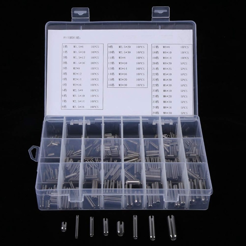 Assorted Spring Pin,Roll Pin Assortment Set M1.5 M2 M2.5 M3