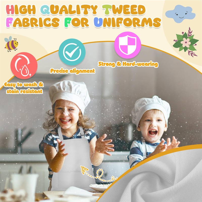 Milifox Kids Apron with Pockets 1 Pack Adjustable Children Chef