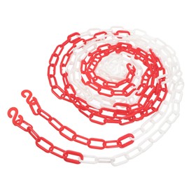 VILLFUL Plastic Barrier Chain 5m Caution Security for Crowd Control Weatherproof Safety Chain for Traffic Management