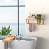 ClosetMaid Bamboo Wall Shelf with Towel Bar, Wall Mount Storage