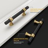 goldenwarm 10 Pack Black Cabinet Pulls Black and Gold Cabinet