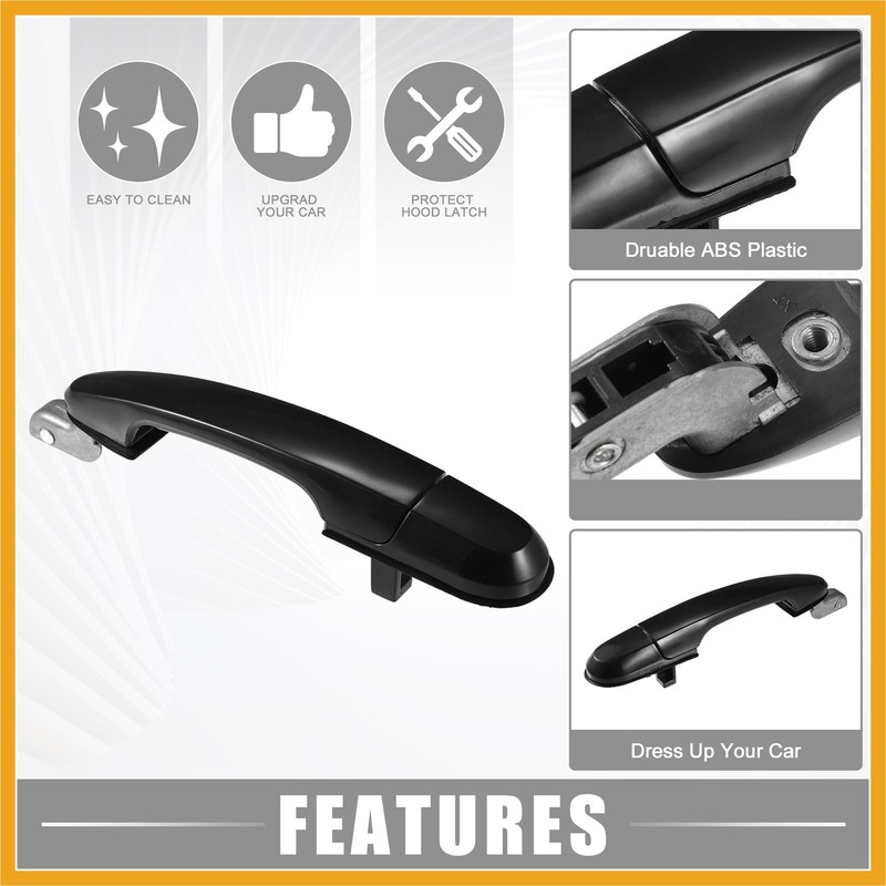 Partuto Rear Left Car Exterior Door Handles for Hyundai Tucson