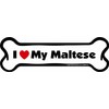 Imagine This Bone Car Magnet, I Love My Maltese, 2-Inch