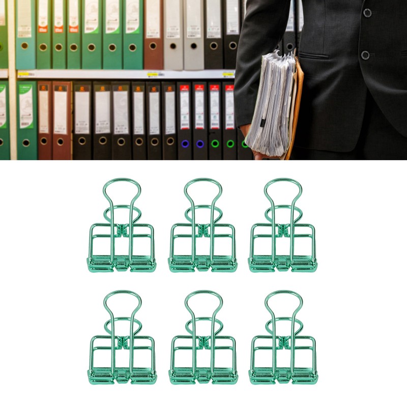 19mm 80pcs Binder Clips Strong Clamping Force Metal Hollow Tail