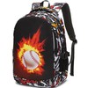 School Backpack for Boys Baseball Bookbag for Kids Ages 6-8