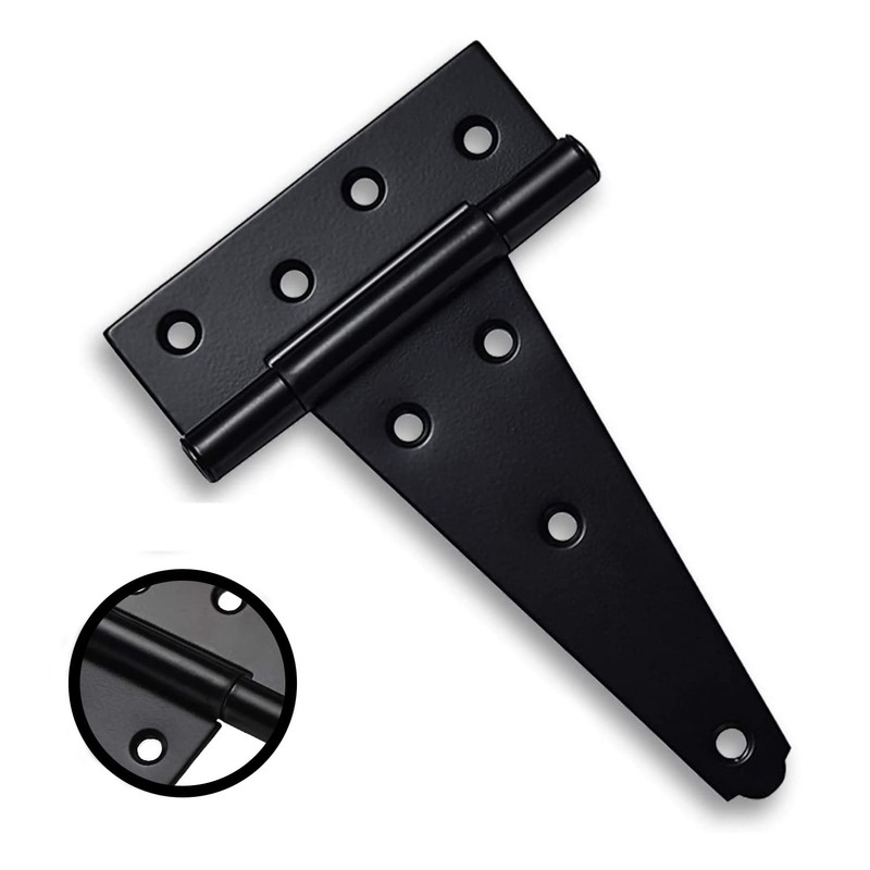 T-Hinges 6" - 2 Pack - Powder Coated Black -