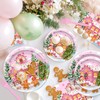 Avezano 96 pcs Gingerbread Party Decorations Pink Christmas Party Decorations