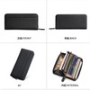 Yocipa Genuine Leather Wallet, Women's, Round Zipper, Long Wallet, Large