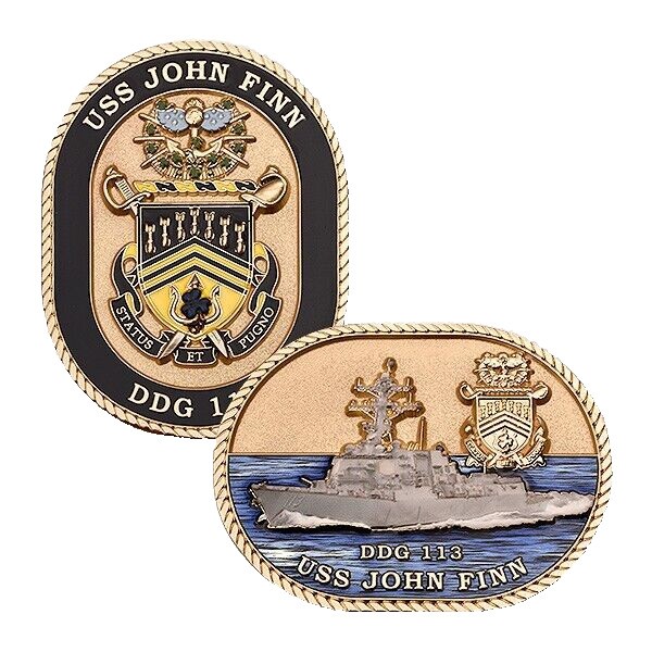 USS JOHN FINN DDG-113 2.25" NAVY CHALLENGE COIN