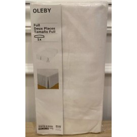 IKEA New ! IKEA OLEBY Bed Skirt White  Full 402.241.16