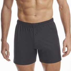 Stanfield's Men's Premium Cotton Knit Boxer, 2 Pack, Black, X-Large