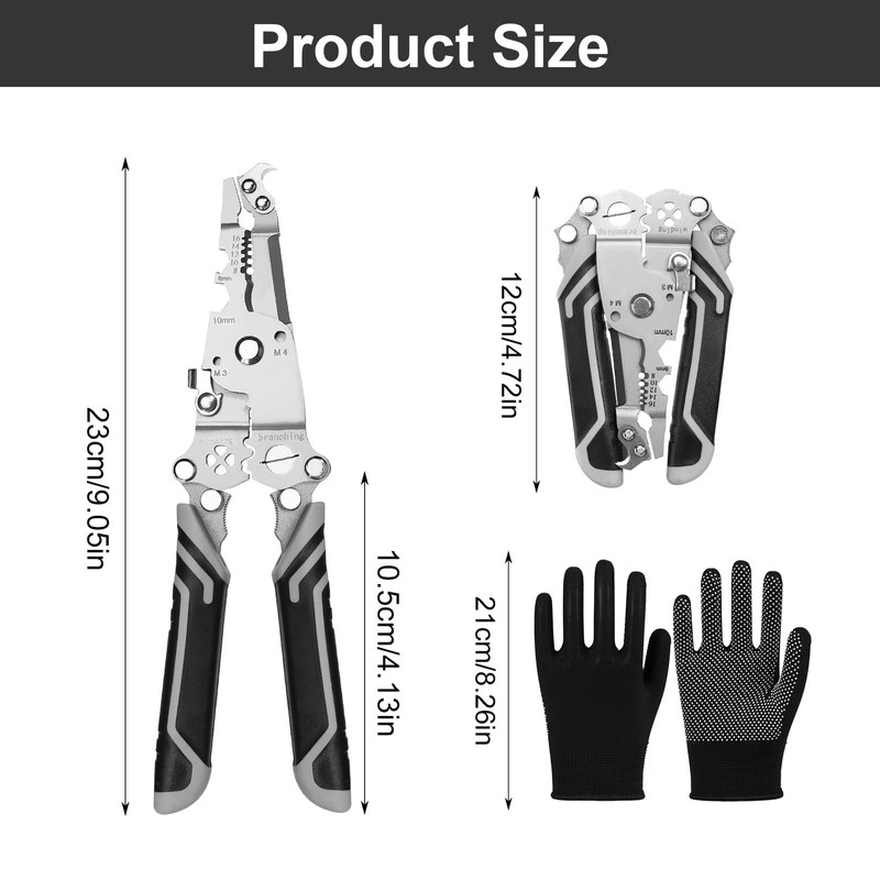 prota Wire Stripper 18 in 1 Foldable Wire Stripper, Micro