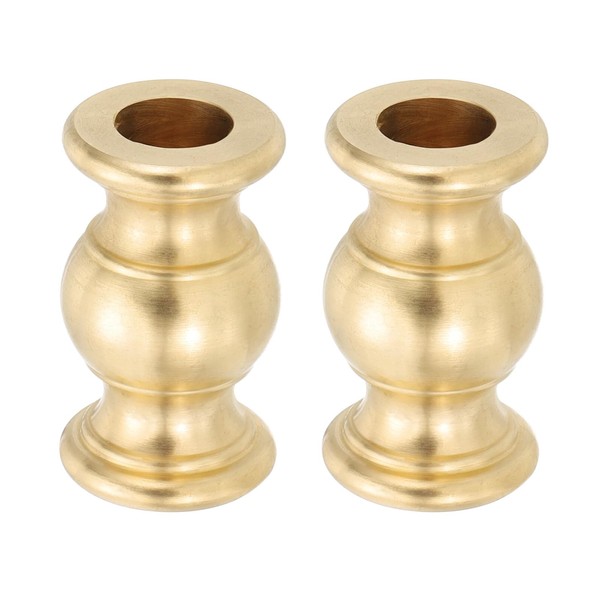 PATIKIL Lamp Solid Brass Spindle, 2 Pcs Turned Brass Spindle