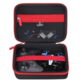 Tourmate Hard Storage Case for Holy Stone HS210 Mini Drone,Travel case for Kids and Beginners RC Nano Quadcopter Indoor Small Helicopter Plane（case only） (Black & Red)