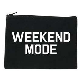 FASHIONISGREAT Weekend Mode Vacay Cosmetic Makeup Bag Black Large