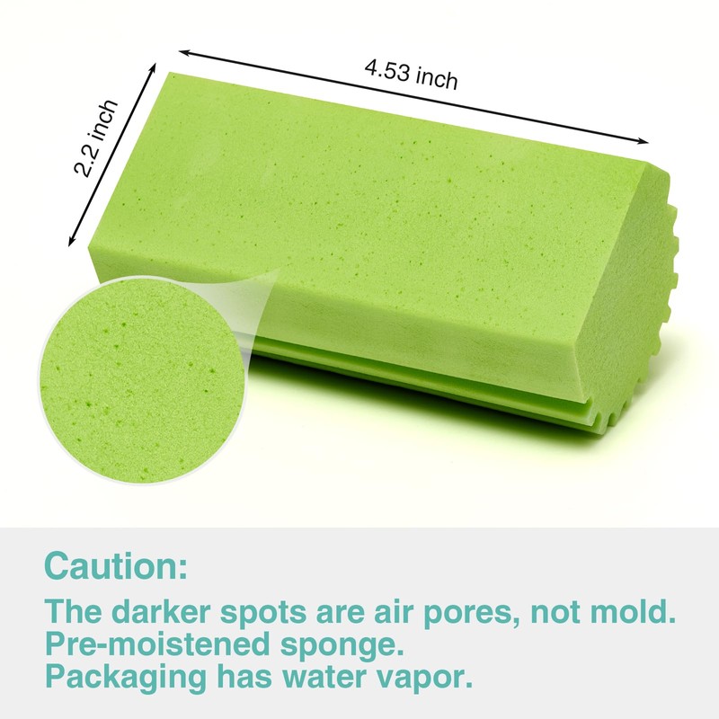 4 Pack Damp Dusting Sponge Duster, Green Dust Cleaning Sponge,