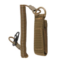 VOANZO Lanyard Spiral Key Ring Safety Rope Elastic Safety Rope Camping Nylon Anti Lost Lanyard Spiral Cable Paracord Clasps For Outdoor Activities 2pcs Khaki