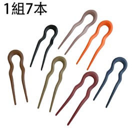 LeTradeJP U-Shaped Hair Clip, Single Clip, Set of 7 Colors, U-Pins, Women's, Hair Ornament, Simple, Stylish, Korean Style, Hair Accessory, Hair Accessory, For Weddings, Coming-of-Age Ceremonies, Graduations, Everyday Use