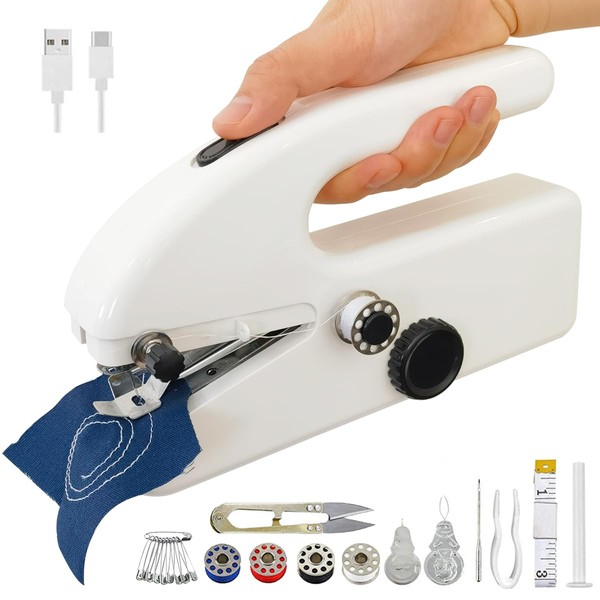 portable handheld sewing machine，hand sewing machine for adults & beginners，mini