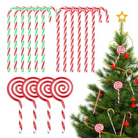DRERIO Christmas Decorations Candy Cane Christmas Tree Hanging Cane Christmas Tree Hanging Cane Christmas Ornament Decoration Scandinavian Christmas Tree Candy Cane Atmosphere Outdoor Garden Entryway