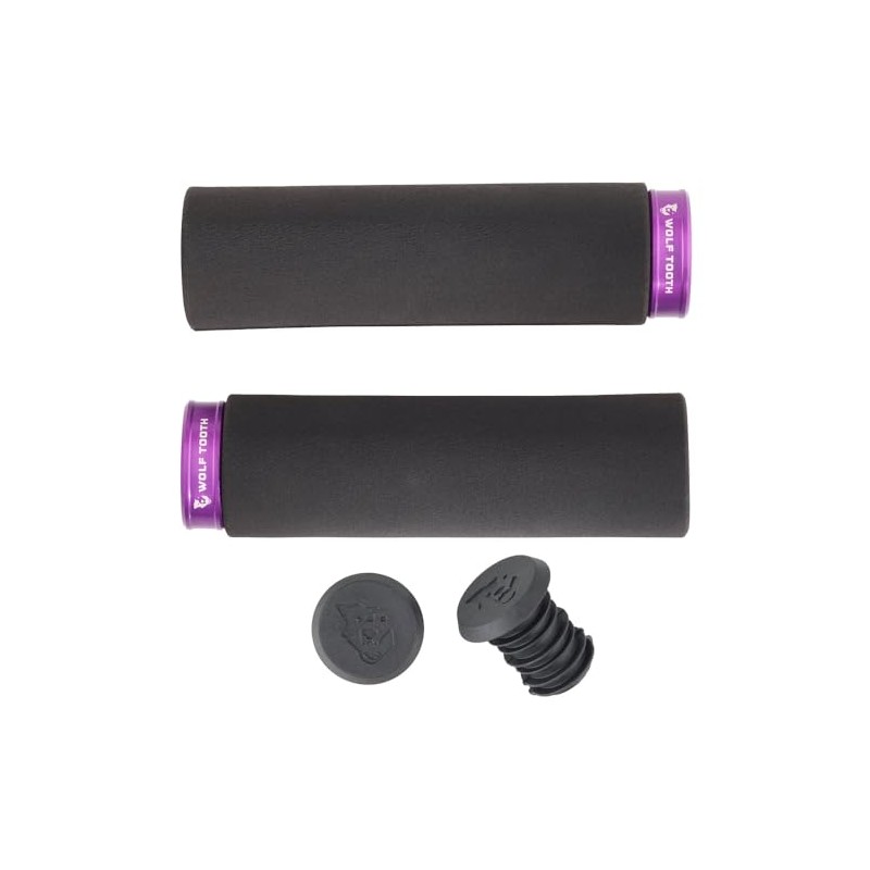 WOLFTOOTH Lock-On Fat Paw Grip - Black Grip with Ultraviolet