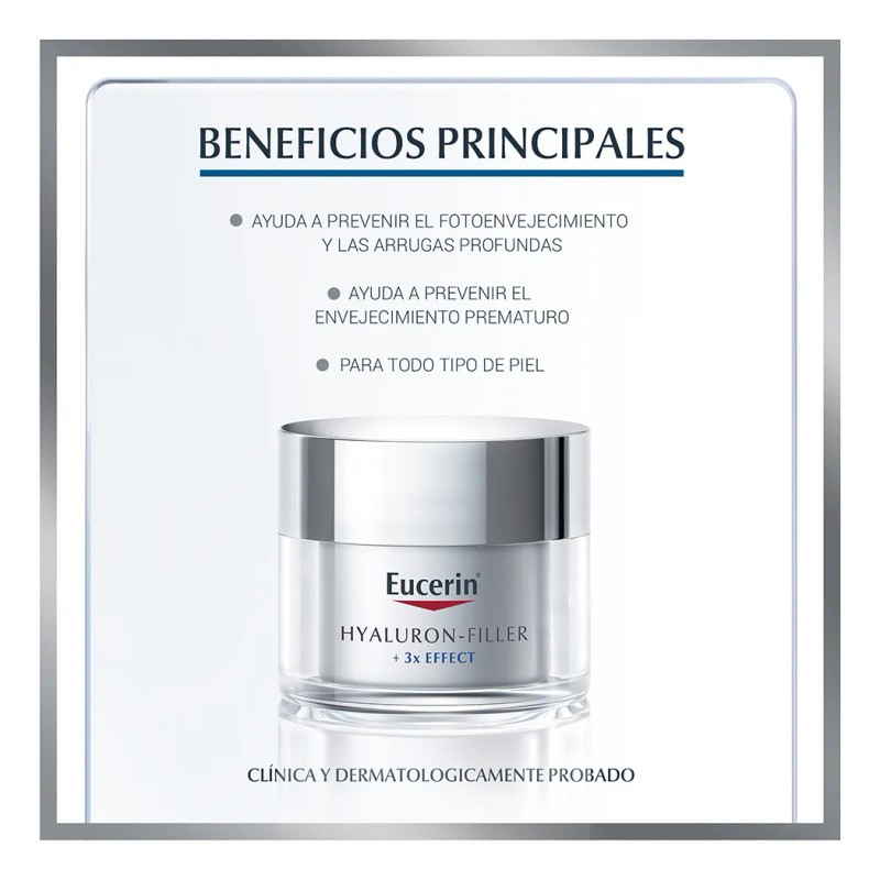 Crema Facial de día Eucerin Hyaluron filler Antiarrugas 50ml Fps30