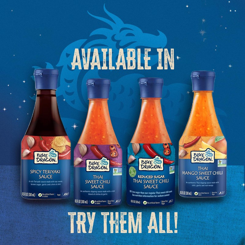 Blue Dragon Spicy Teriyaki Sauce, 10.5 Oz (Pack of 6),
