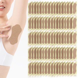 ziyue 100 Pcs Underarm Sweat pads for Women Men, Disposable Absorbent Armpit Sweat Pads for Under Arms Clothing, Invisible Self-adhesive Arm Pit Anti Sweat Patches (100)