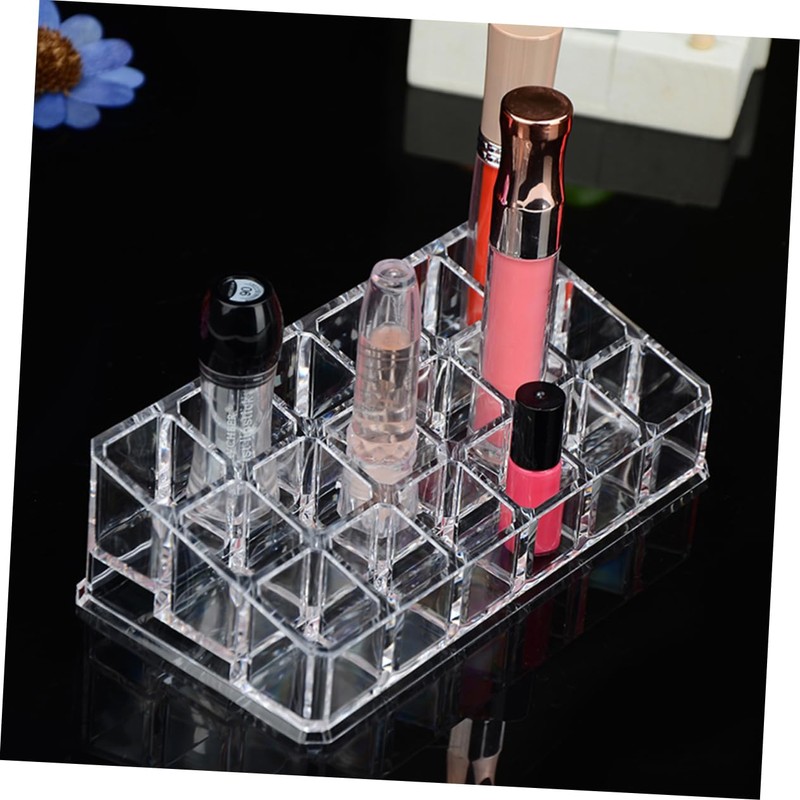 Gatuida Slot Clear Acrylic Lipstick Display Stand Durable Cosmetic Organizer