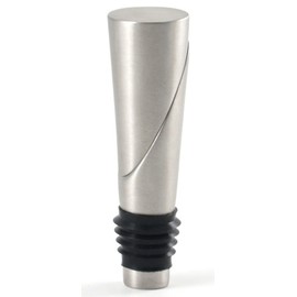Brushed Stainless Steel Wine Bottle Pourer and Stopper