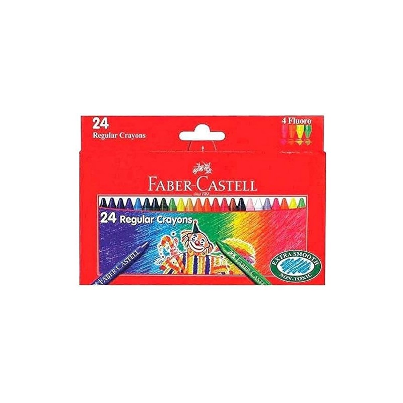 Faber Castell Wax Crayons - 24 Shades