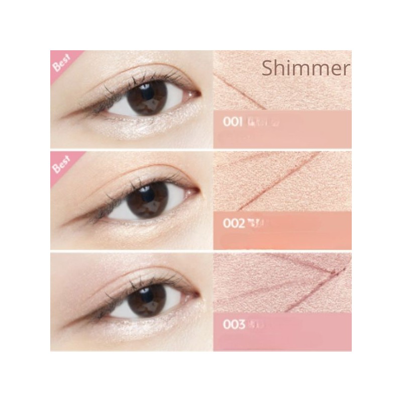 I'M MEME Shadow Stick Matte/Shimmer/Giltter 0.9g, Color:Shimmer 002 Peach Coronet