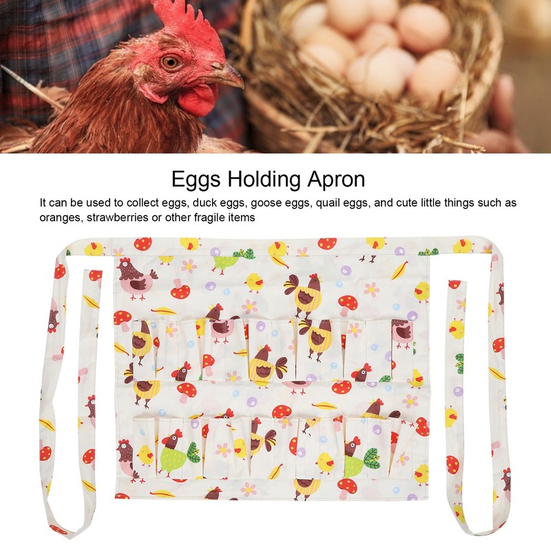Eggs Collecting Protective Apron Multiple Pockets Chicken Eggs Gathering Holding